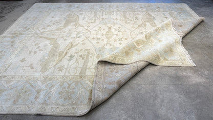8'x10' Hand-Knotted 100% Lamb Wool Oushak Carpet - Area Rug