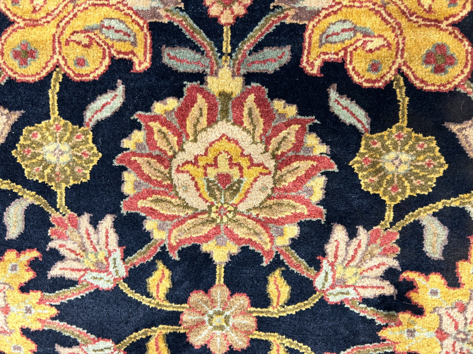 6'1"x9'1" Hand-Knotted 100% Wool Pile Agra Carpet - Area Rug