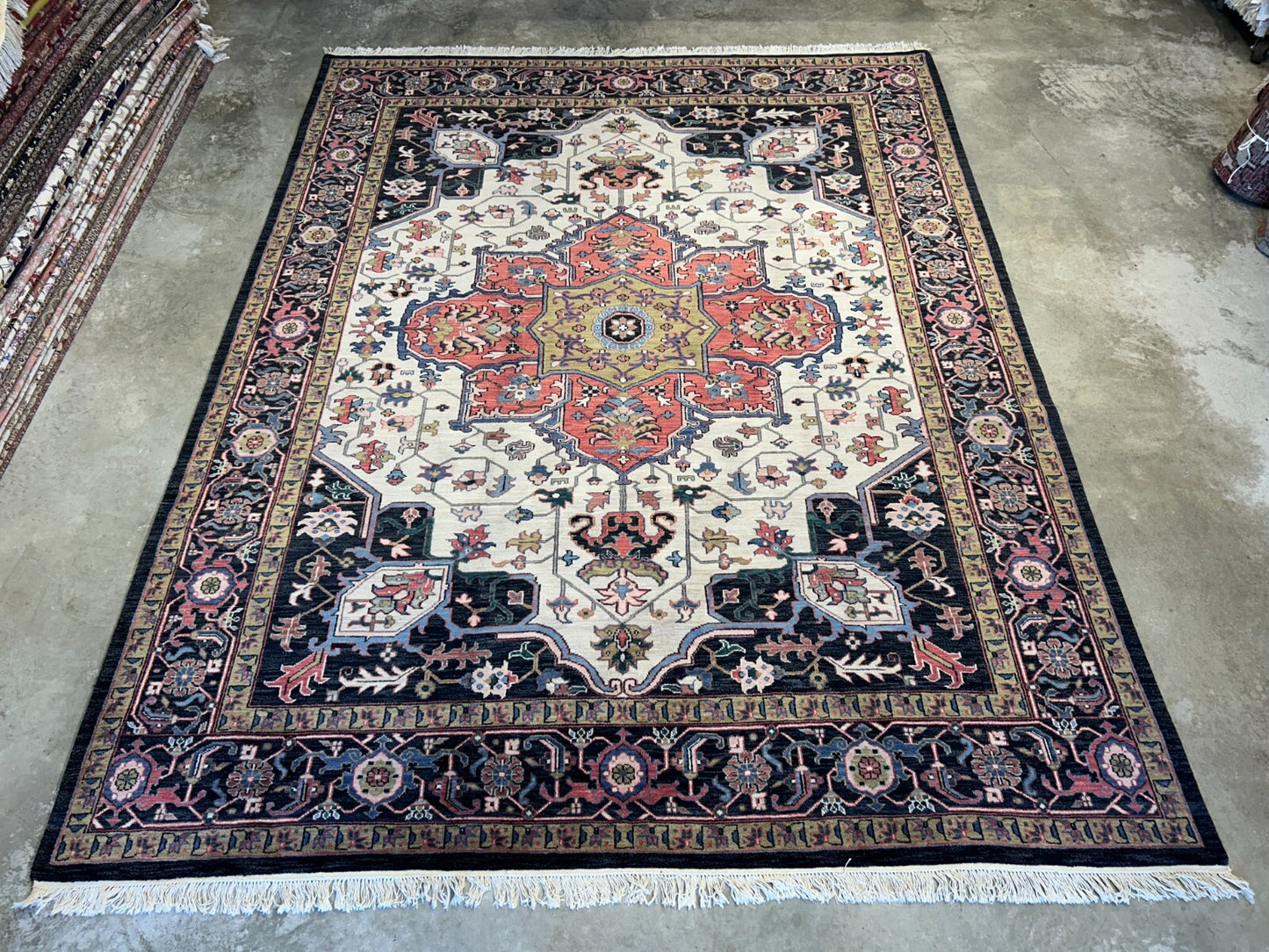 9'x11'10" Hand-Knotted 100%  Wool Pile IndoHeriz Rug