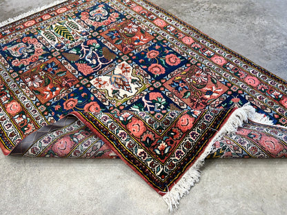 3'5"x5'2" Hand-Knotted 100% Lamb Wool Bakhtiarie Carpet - Area Rug