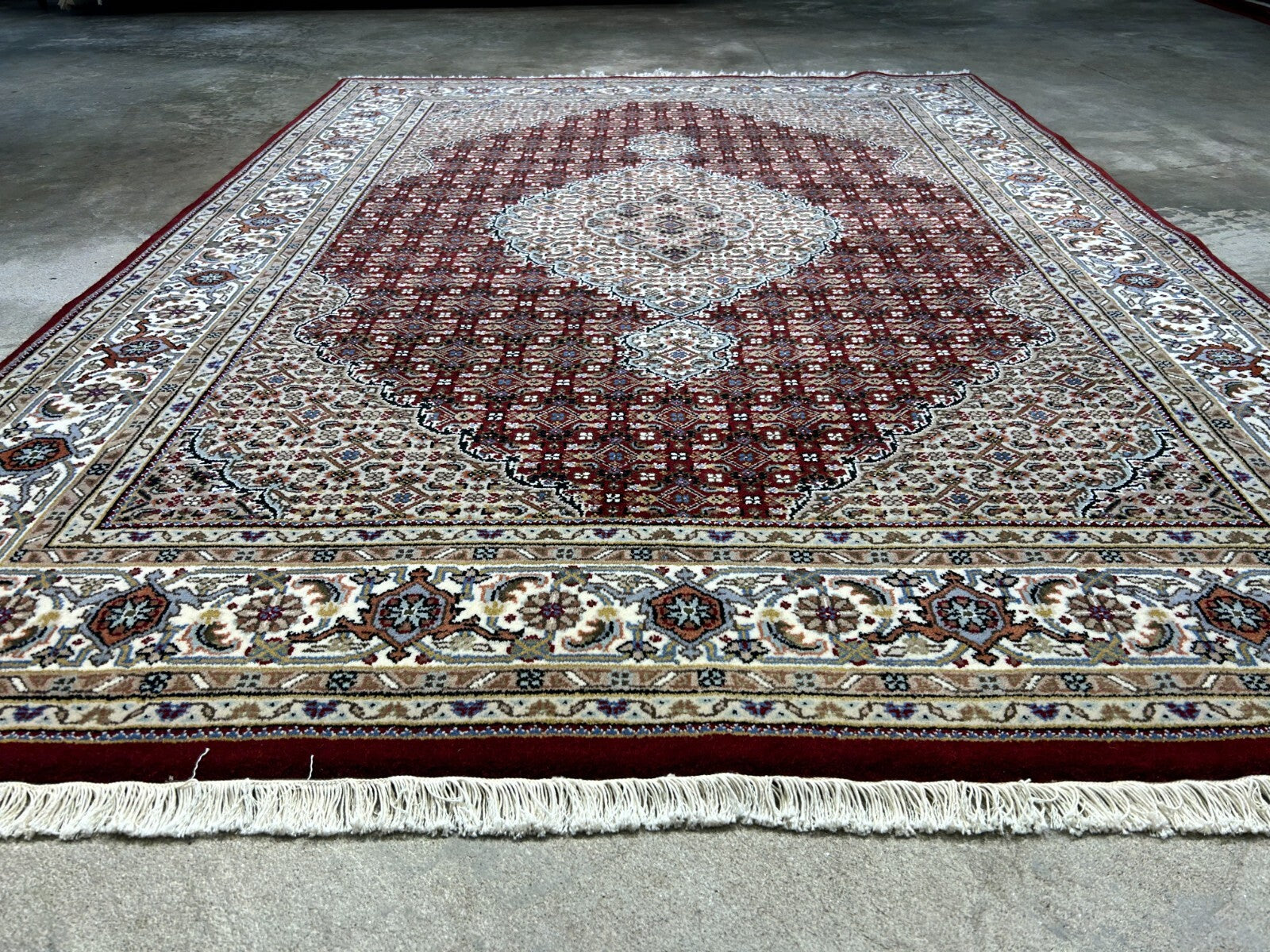 5'8"x7'8" Hand-Knotted 100% Wool Pile Tabrize Design Carpet - Area Rug