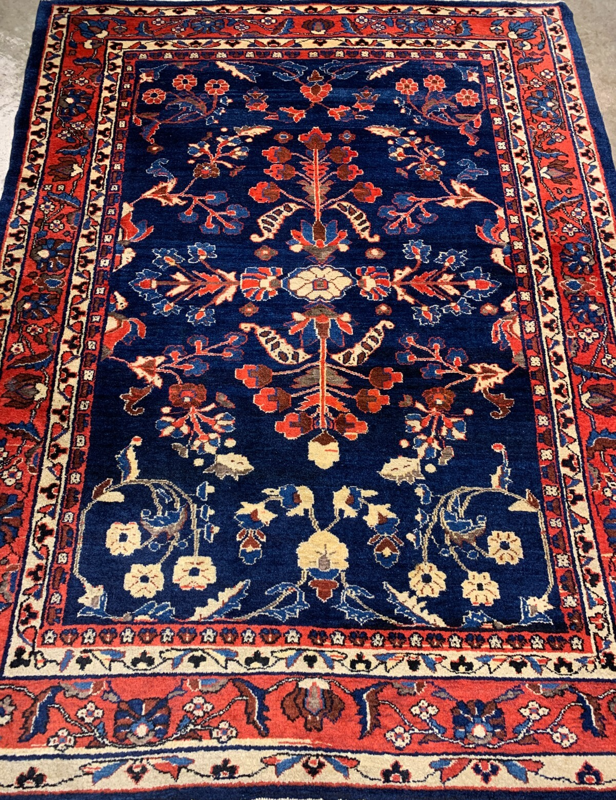 5'1"x6'6" Collector Antique Hand-Knotted 100% Wool Pile Lilihane Rug