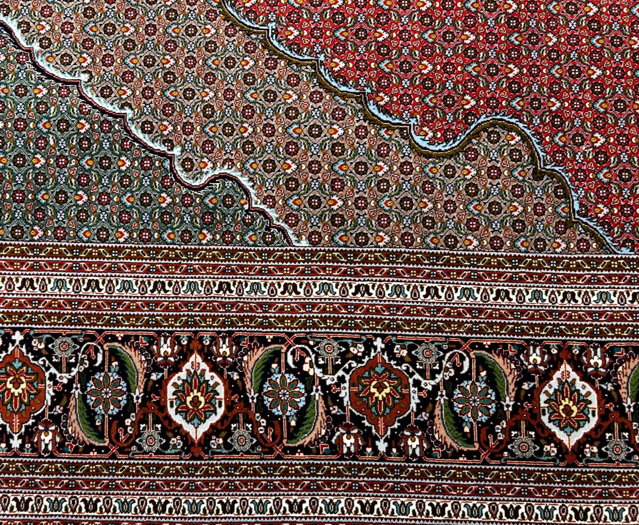 8'8"x11'3" One-Of-a-Kind Hand-Knotted Silk & Wool Tabrize Fish Style Rug