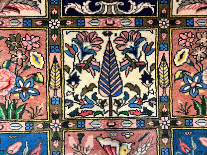 3'5"x5'2" Hand-Knotted 100% Lamb Wool Bakhtiarie Carpet - Area Rug