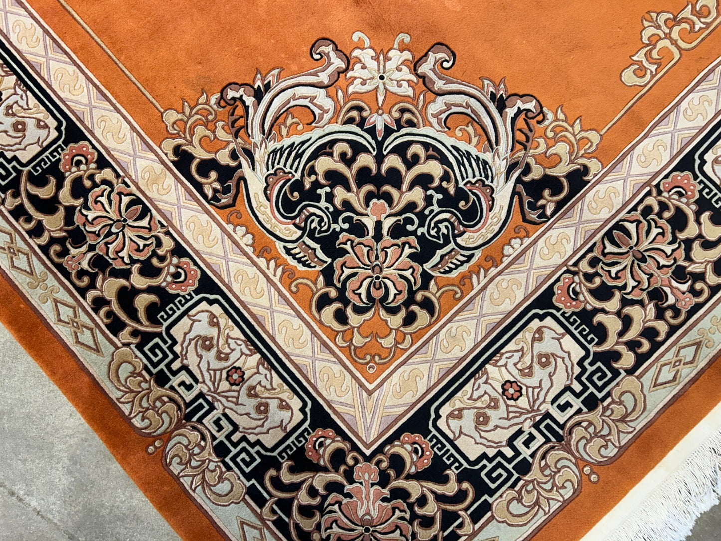 9'x12' Hand-Knotted 100% Wool Pile Oriental Rug