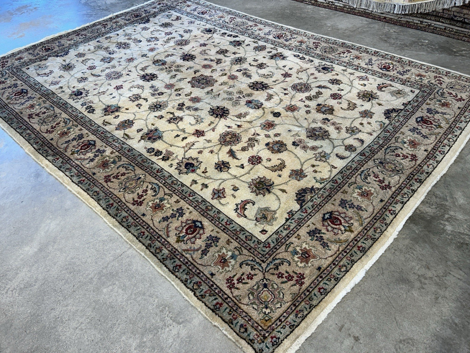 7’x9’11” Vintage Hand-Knotted 100% Wool Pile Tabrize Area Rug - Carpet