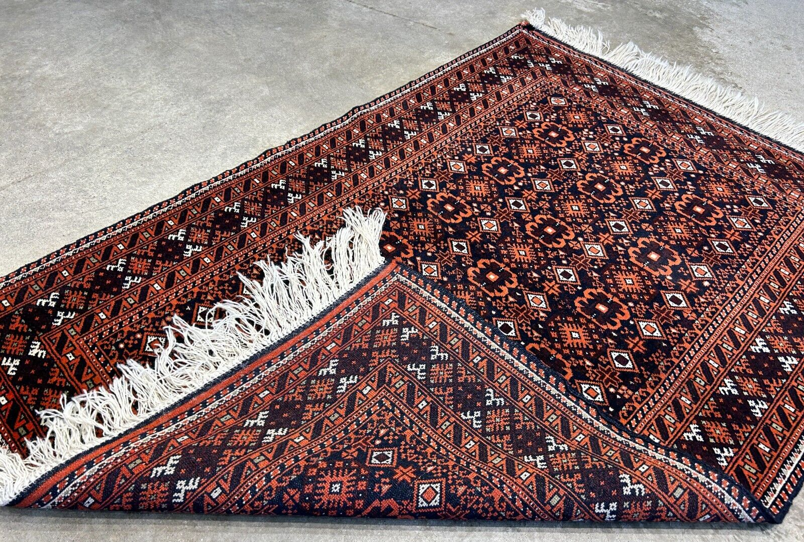 3'2"x4'6" Hand-Knotted 100% Wool Pile Afghan Area Rug