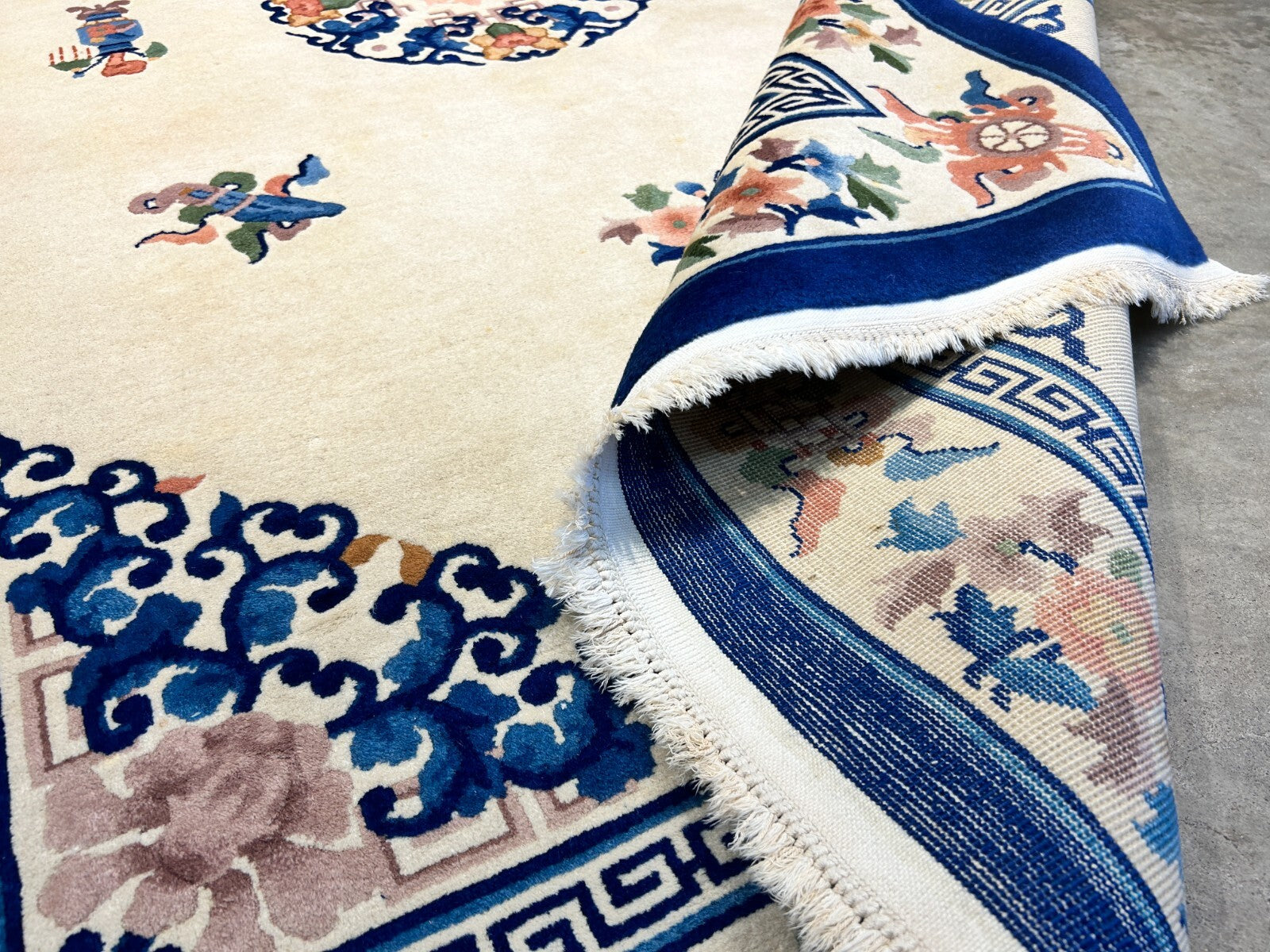 6'x9' Vintage Hand-Knotted Wool Oriental Art Deco Rug - Area Carpet