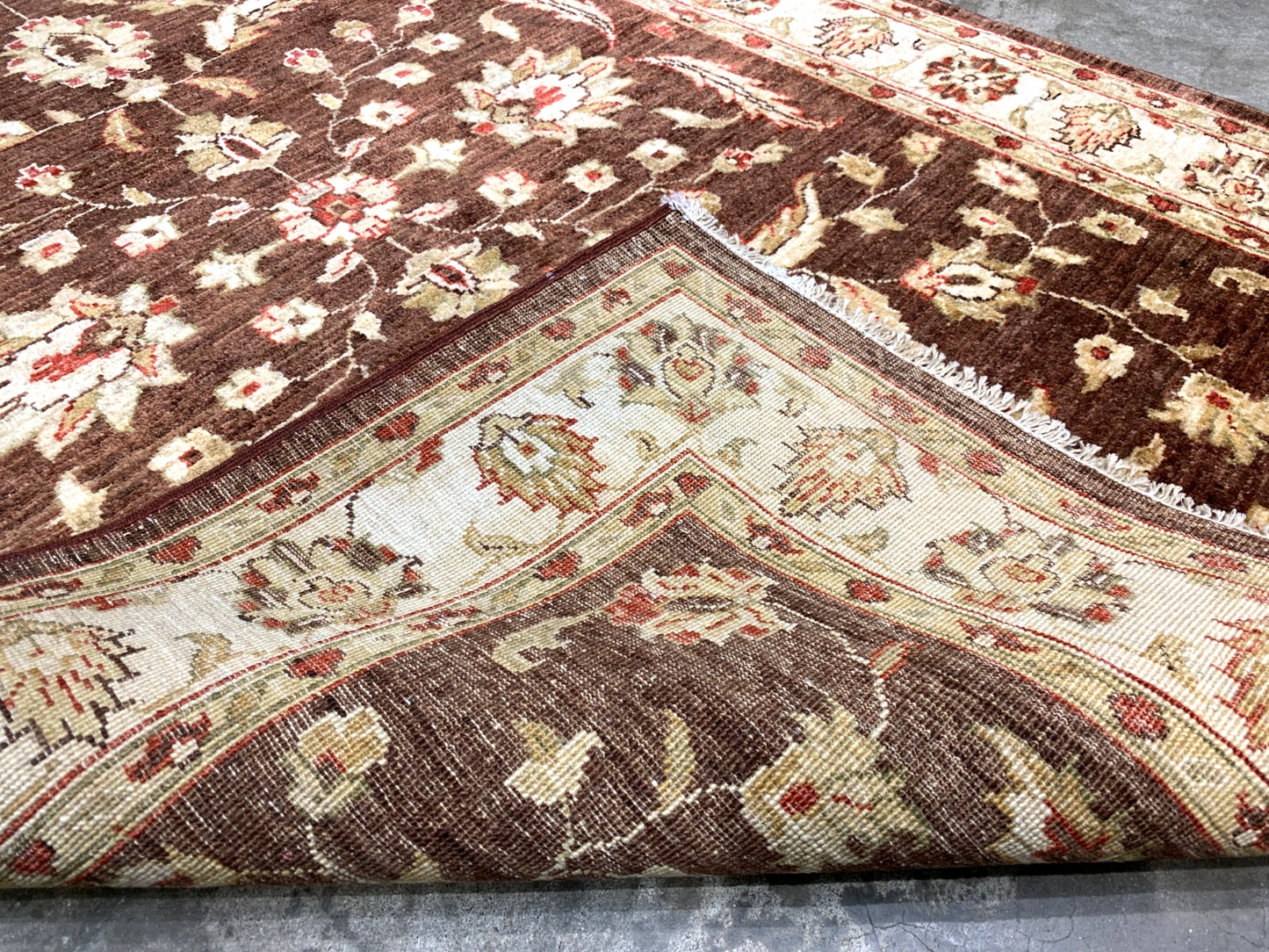 3'11" x 5'11" Very-Fine Hand-Knotted 100% Wool Floral Area Rug - Carpet