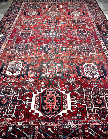 7'8" x 12' Hand-Knotted 100% Wool Pile Karaja  Area Rug - Carpet