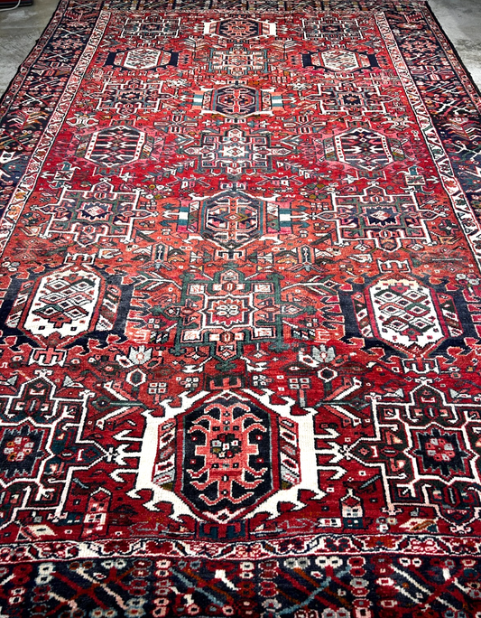 7'8" x 12' Hand-Knotted 100% Wool Pile Karaja  Area Rug - Carpet