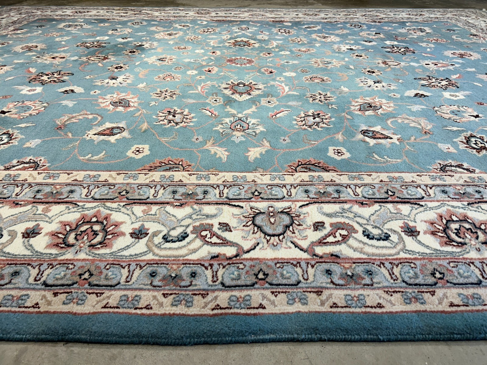 9'x12' Hand-Knotted 100% Wool Pile Kashane Design Carpet - Area Rug