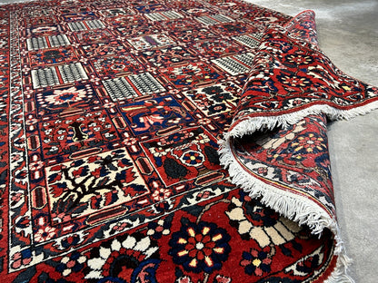 7'0"x9'9" Hand-Knotted 100% Lamb Wool Bakhtiarie Carpet - Area Rug