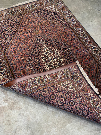 3'7"x5'7" Hand-Knotted 100% Wool Pile Bijare Carpet - Area Rug