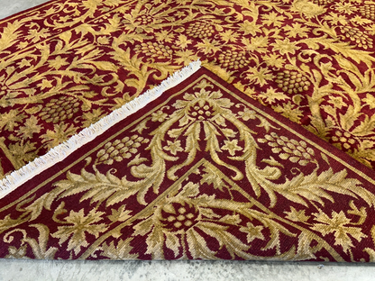 8'x10' Hand-Knotted 100% Wool Pile All-Over Area Rug - Carpet