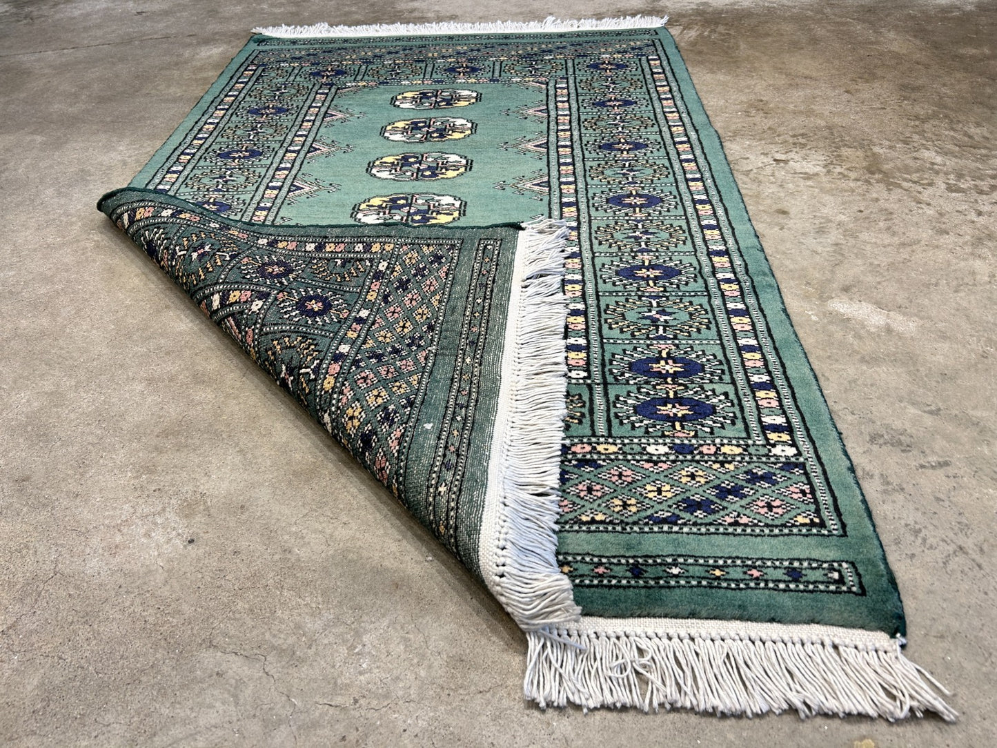 2'8"x4'1" Hand-Knotted 100% Wool Pile Bokhara Rug