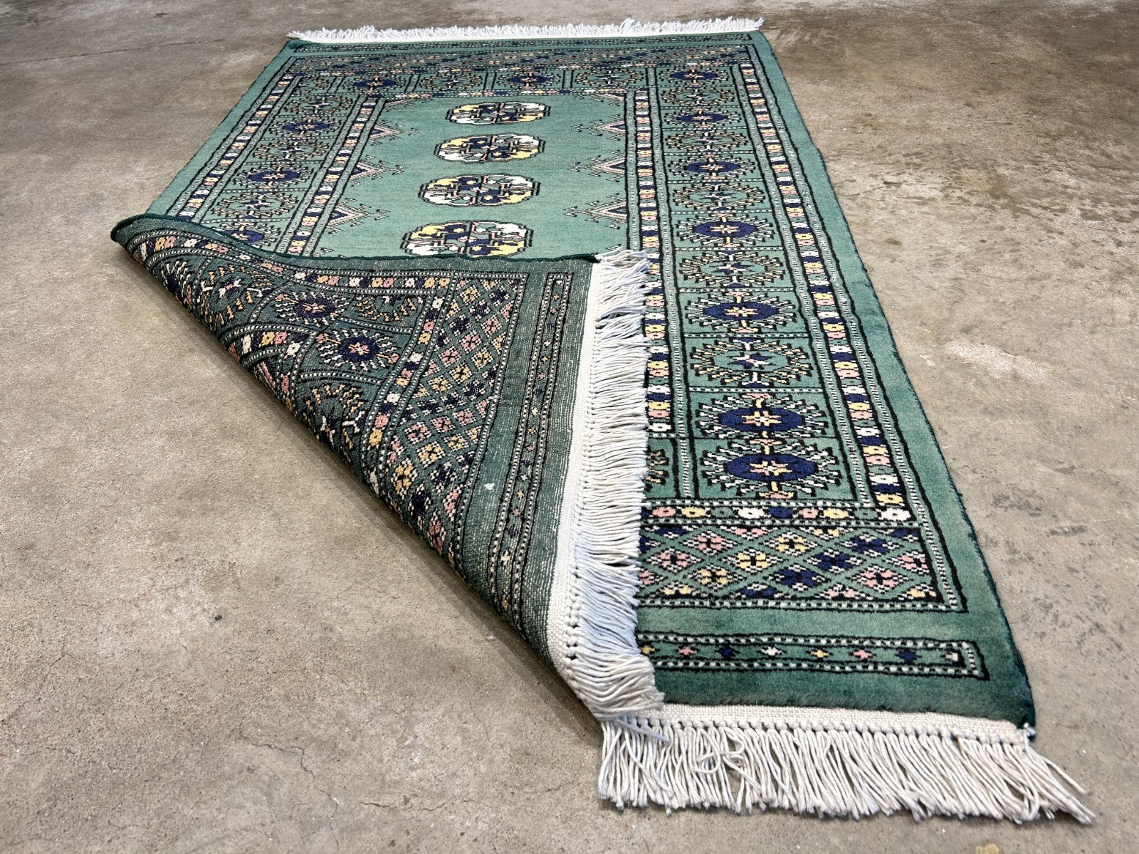 2'8"x4'1" Hand-Knotted 100% Wool Pile Bokhara Rug