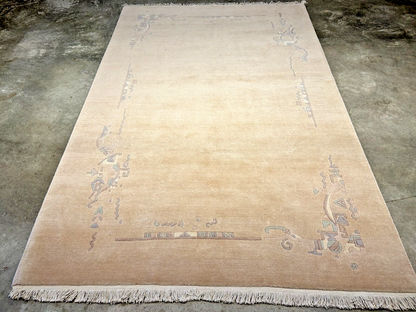 6'6"x9'11" Hand-Knotted 100% Wool Pile Indo-Nepali Carpet - Area Rug