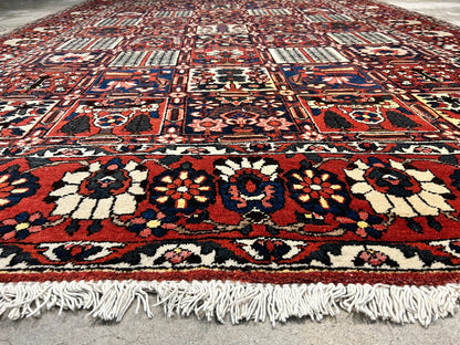 7'0"x9'9" Hand-Knotted 100% Lamb Wool Bakhtiarie Carpet - Area Rug