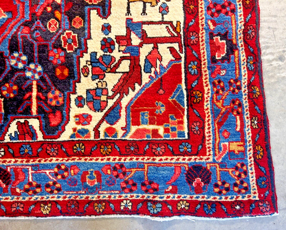 5'4" x 9'5" Hand-Knotted 100% Wool Carpet - Hamadane Area Rug