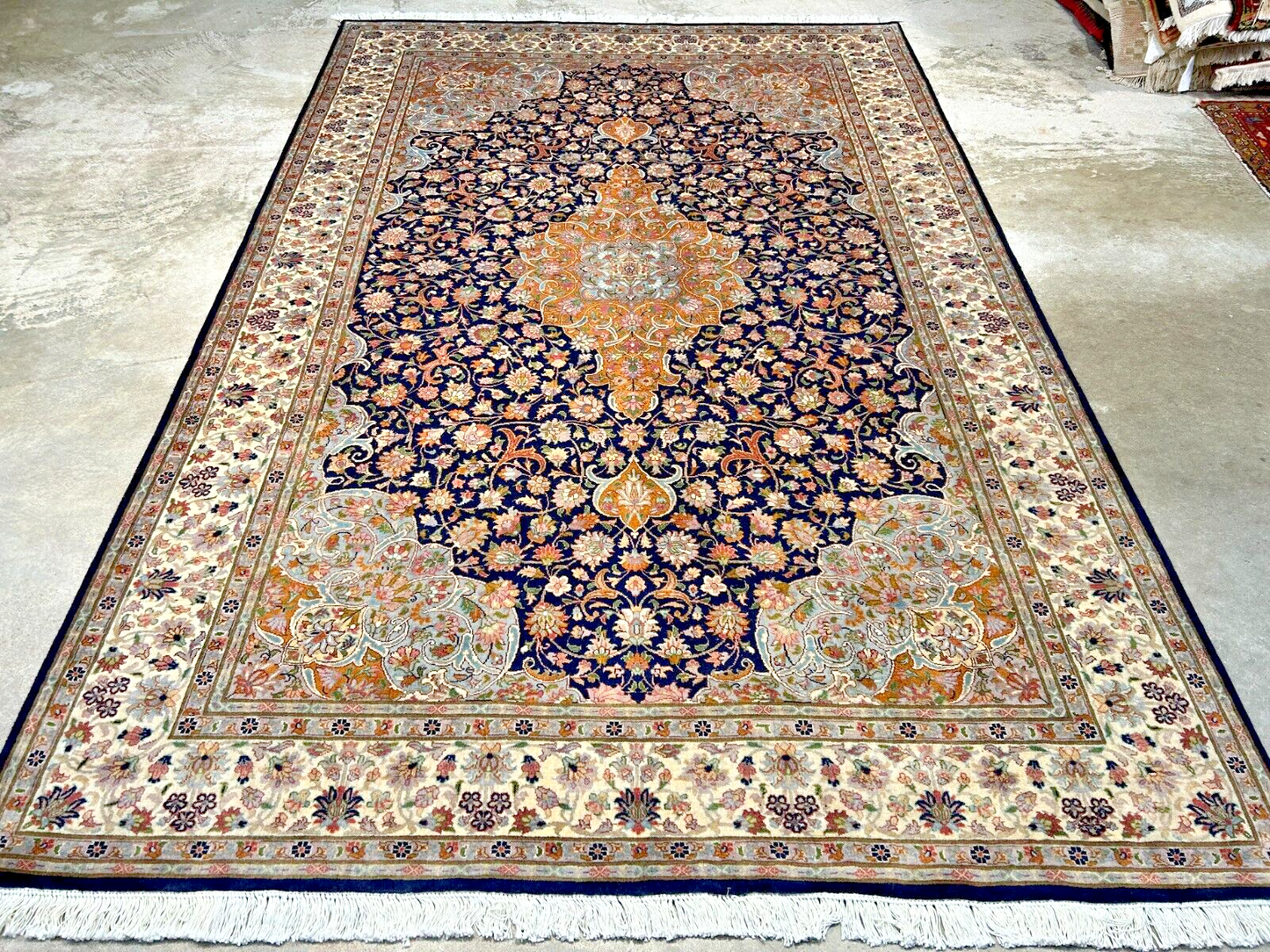 6'1"x9'4" Hand-Knotted 100% Wool Carpet - Pakpersian Kashane Area Rug