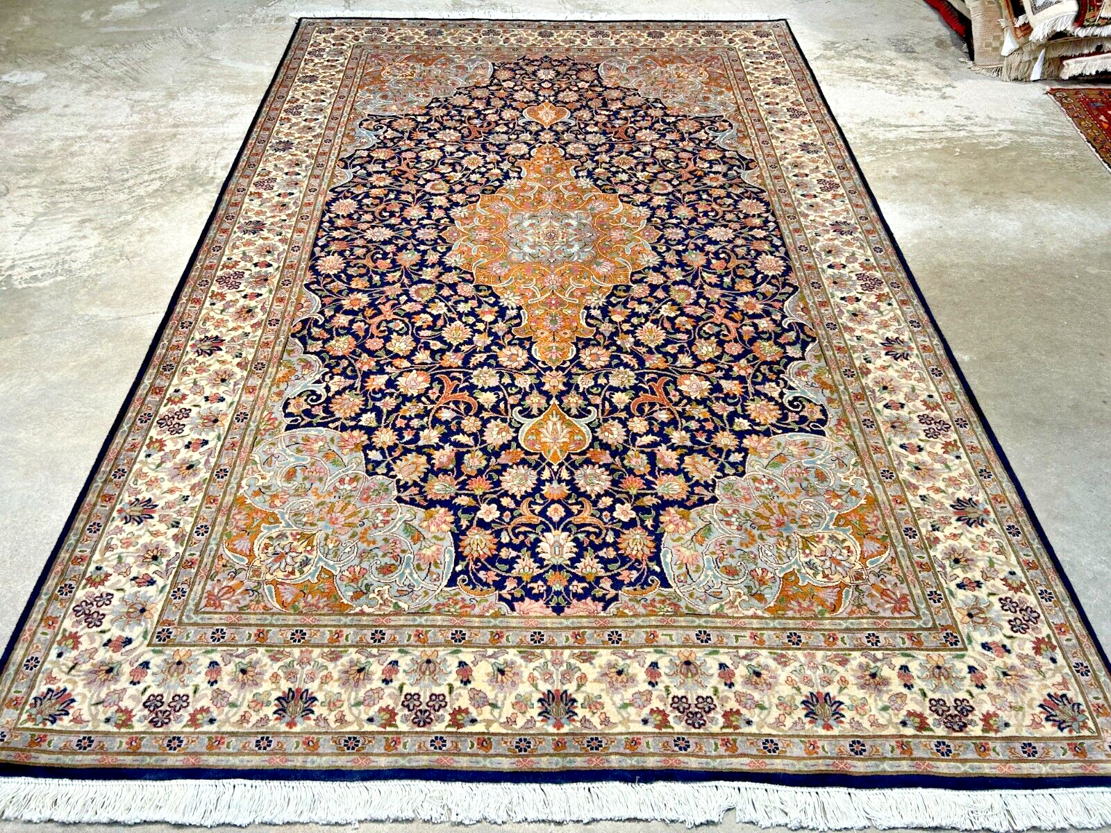 6'1"x9'4" Hand-Knotted 100% Wool Carpet - Pakpersian Kashane Area Rug