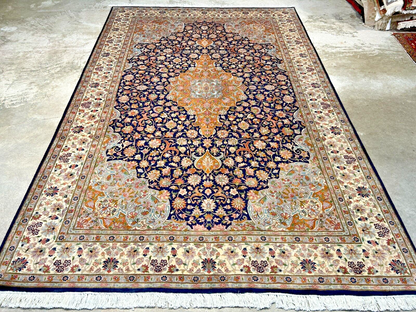 6'1"x9'4" Hand-Knotted 100% Wool Carpet - Pakpersian Kashane Area Rug