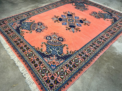6'10"x9'1" Hand-Knotted 100% Wool Pile Morocco Carpet - Area Rug