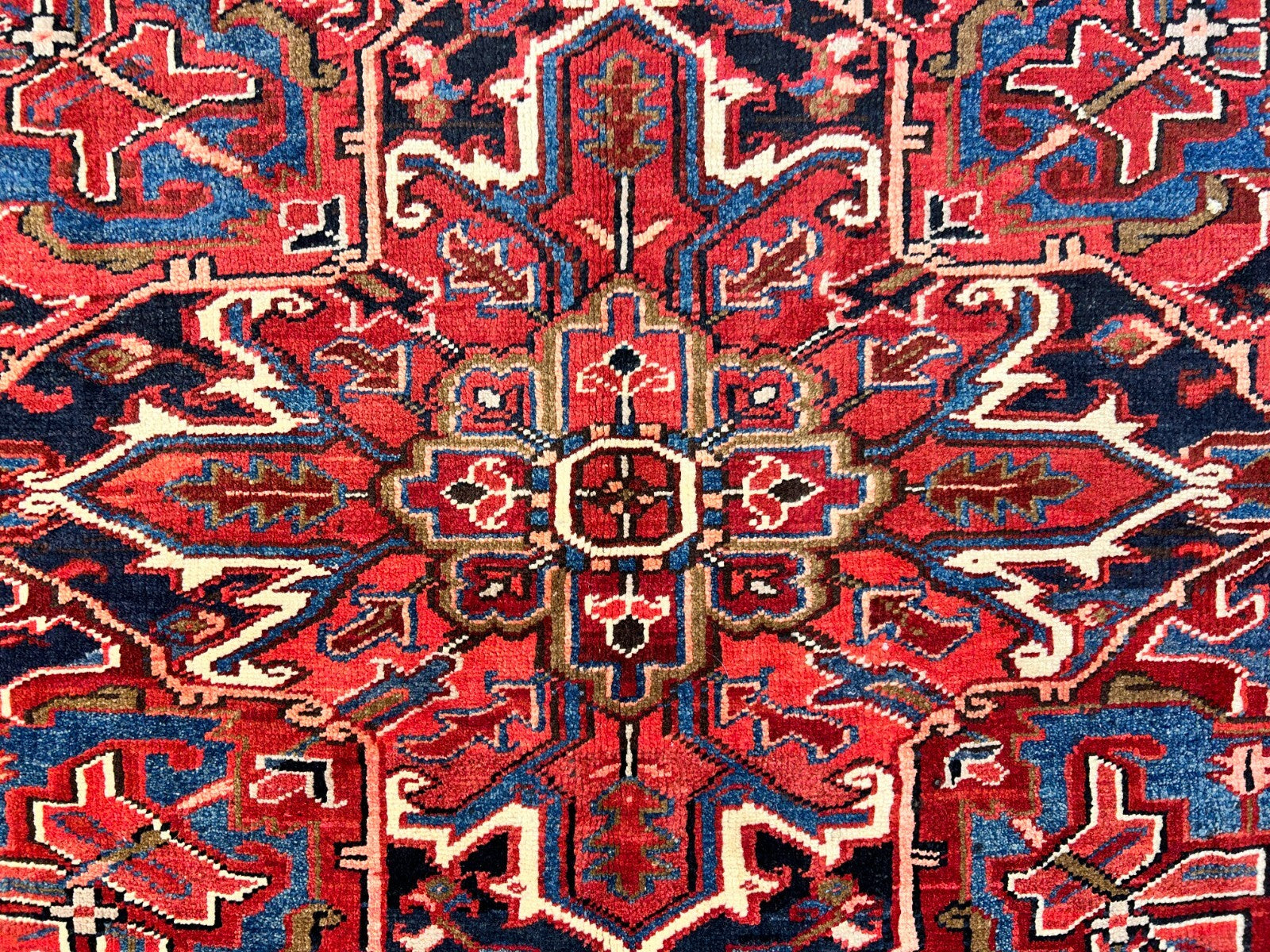 8'3"x11'4" Hand-Knotted 100% Wool Pile Herize Rug