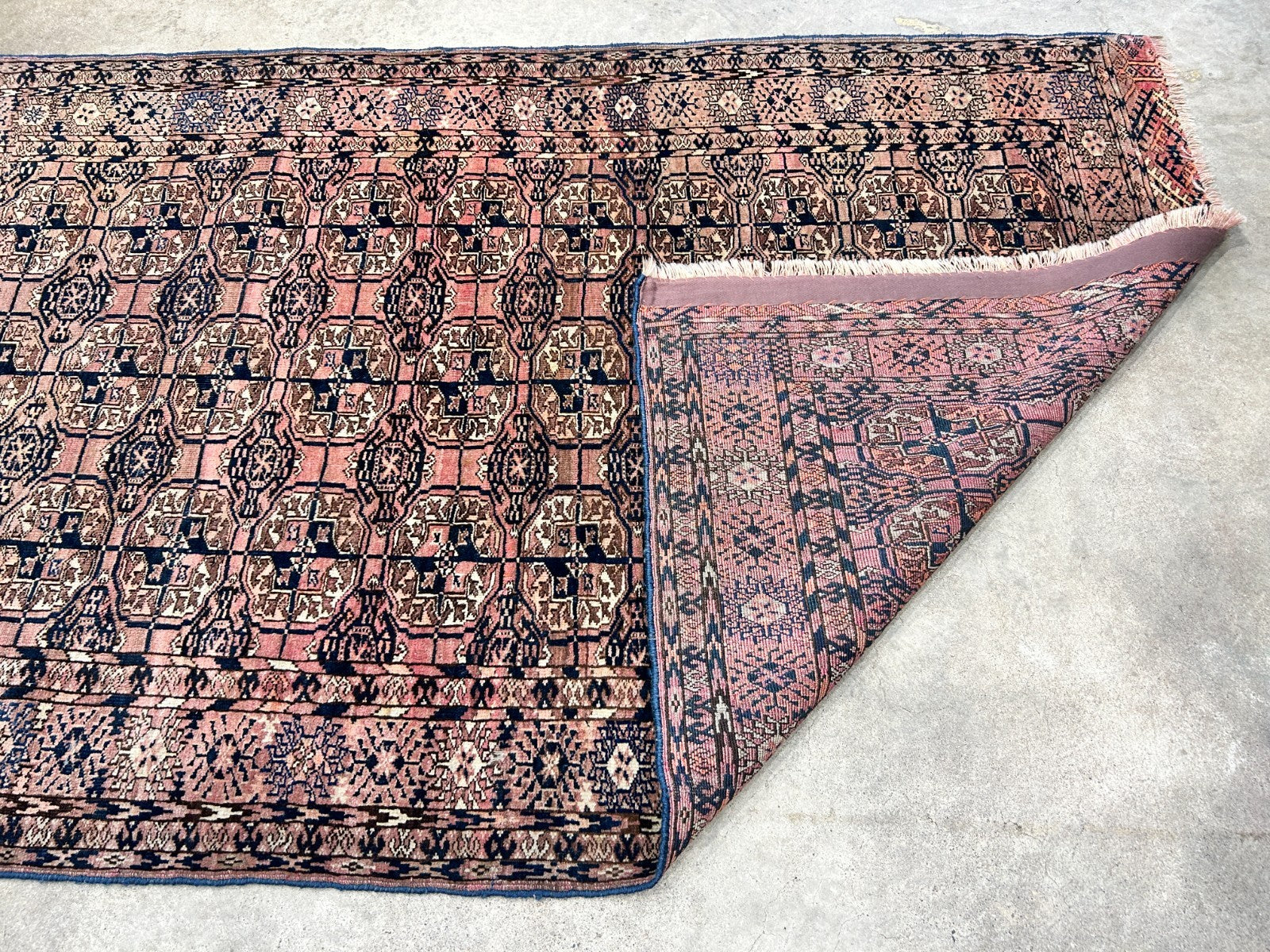3'4"x5'3" Antique Hand-Knotted 100% Wool Pile Taky Bokhara Rug