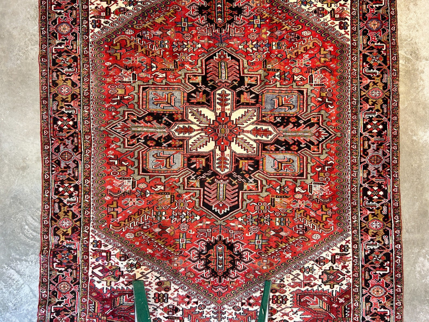 9'x11'5" Hand-Knotted 100% Wool Pile Herize Rug