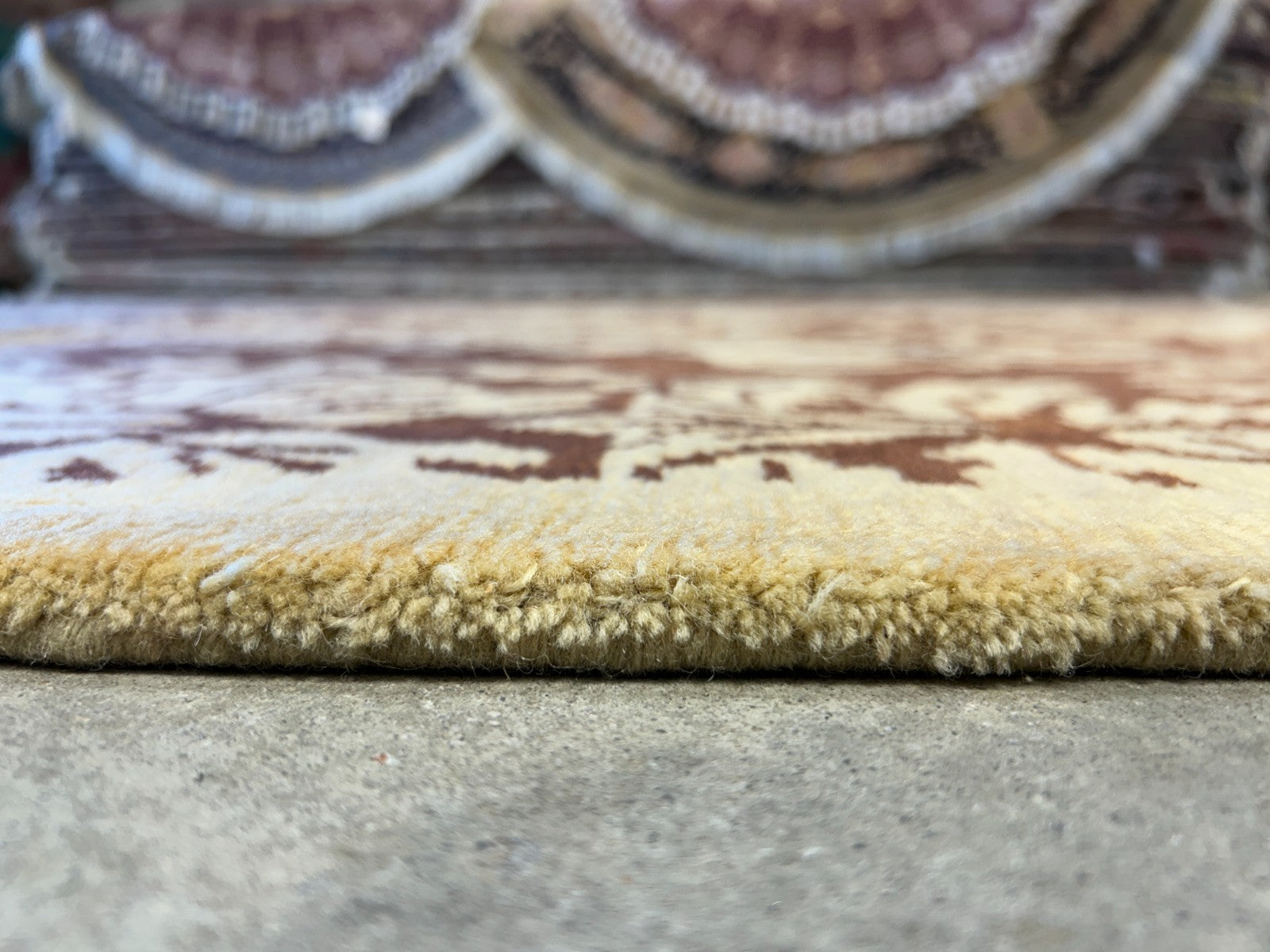 7'11"x9'11" Hand-Knotted 100% Wool Pile Tibetian Area Rug - Carpet