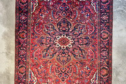 8'2"x11'6" Hand-Knotted 100% Wool Pile Herize Rug