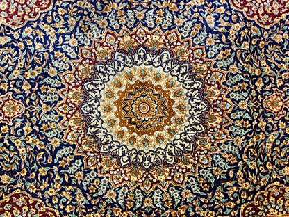 3'3"x5' Exquisite Extra-Fine Hand-Knotted 100% Silk Qume Area Rug - Carpet