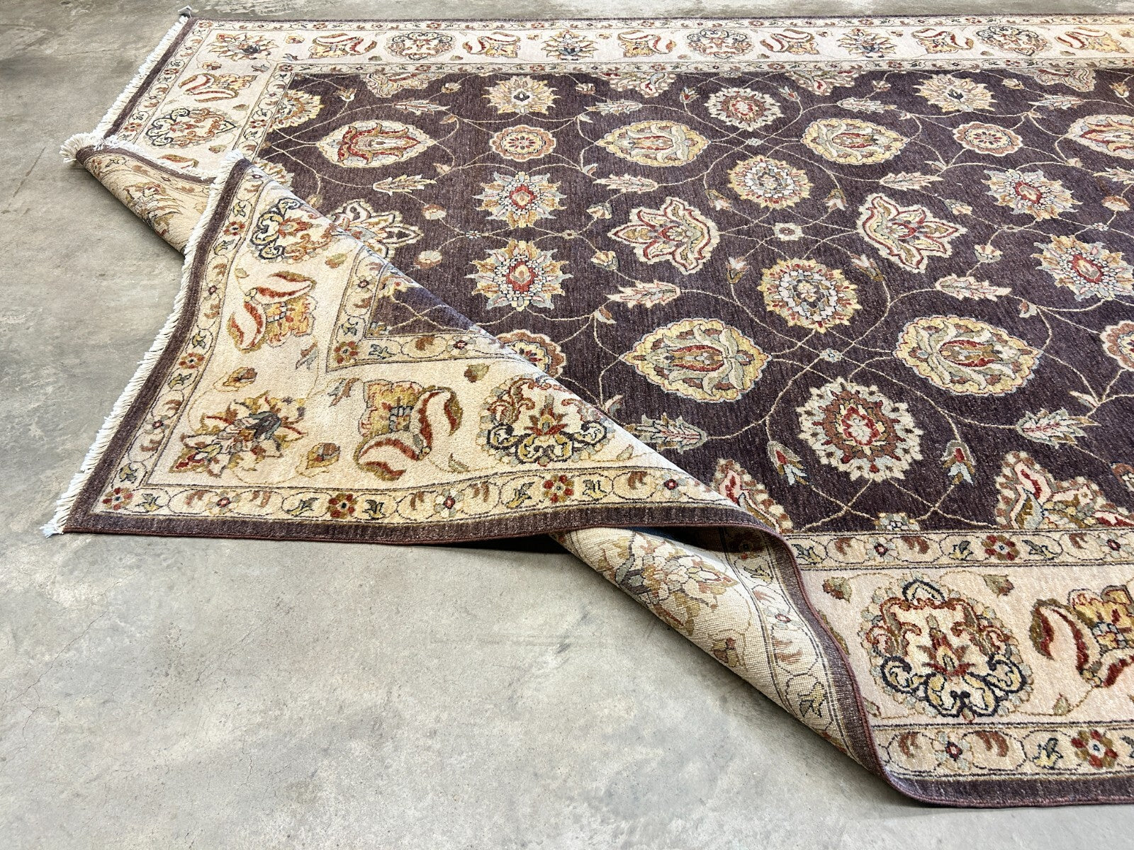 9'x12' Hand-Knotted 100% Wool Pile Lilian Design Carpet - Area Rug