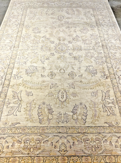 6'6"x9'6" Hand-Knotted 100% Wool Pile Afghan Carpet - Area Rug