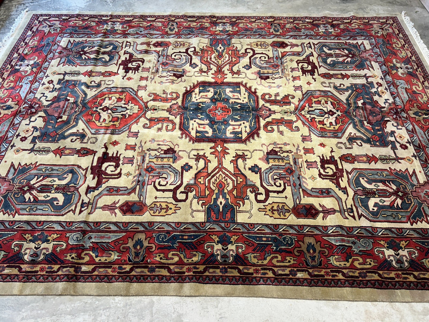 10'2"x13'11" Hand-Knotted 100% Wool Pile IndoHeriz Rug