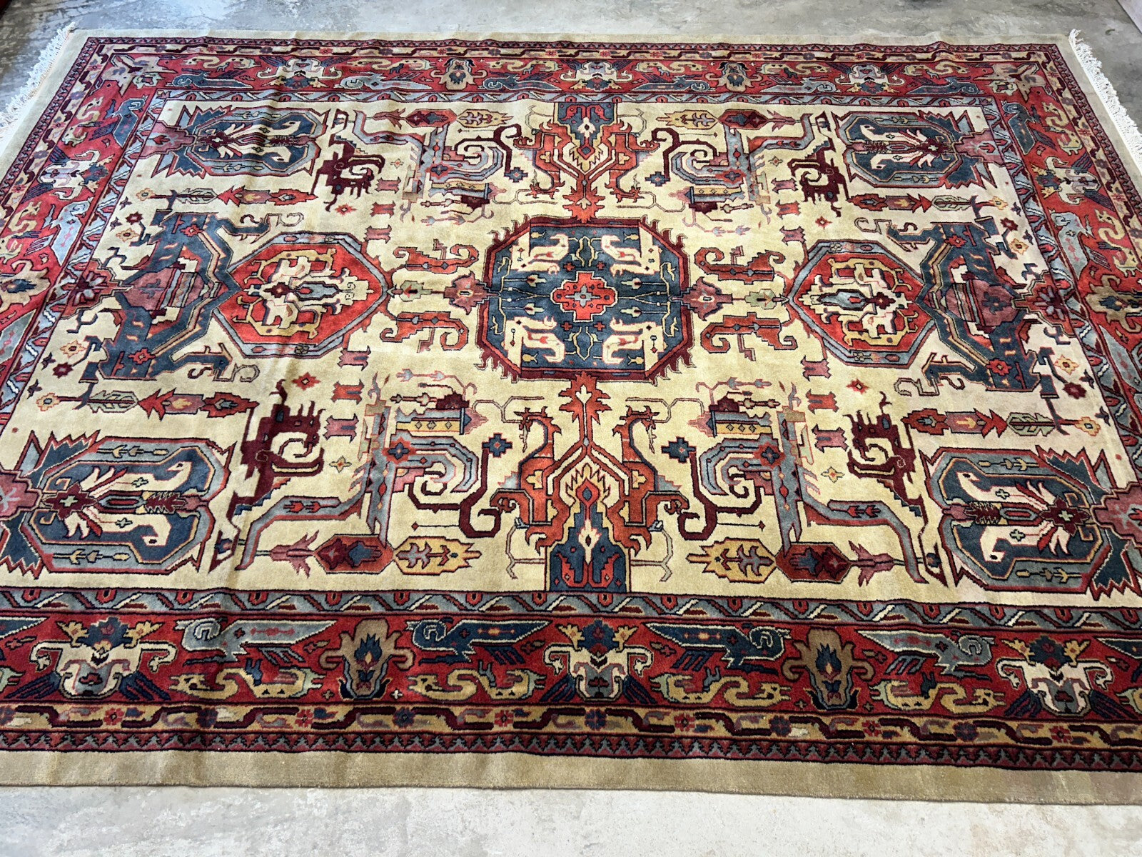 10'2"x13'11" Hand-Knotted 100% Wool Pile IndoHeriz Rug