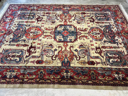 10'2"x13'11" Hand-Knotted 100% Wool Pile IndoHeriz Rug