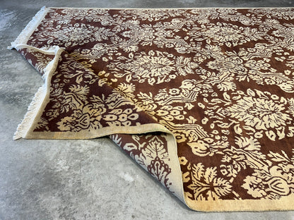 7'11"x9'11" Hand-Knotted 100% Wool Pile Tibetian Area Rug - Carpet