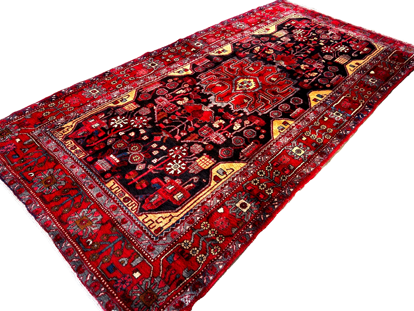 5'0" x 9'11" Hand-Knotted 100% Wool Pile Nahavande Area Rug - Carpet
