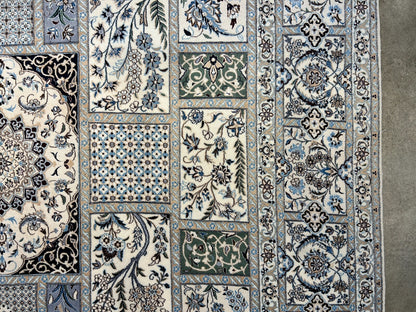 6'9"x10'2" Extra Fine Hand-Knotted Wool & Silk Habibian Naine Rug - Area Carpet