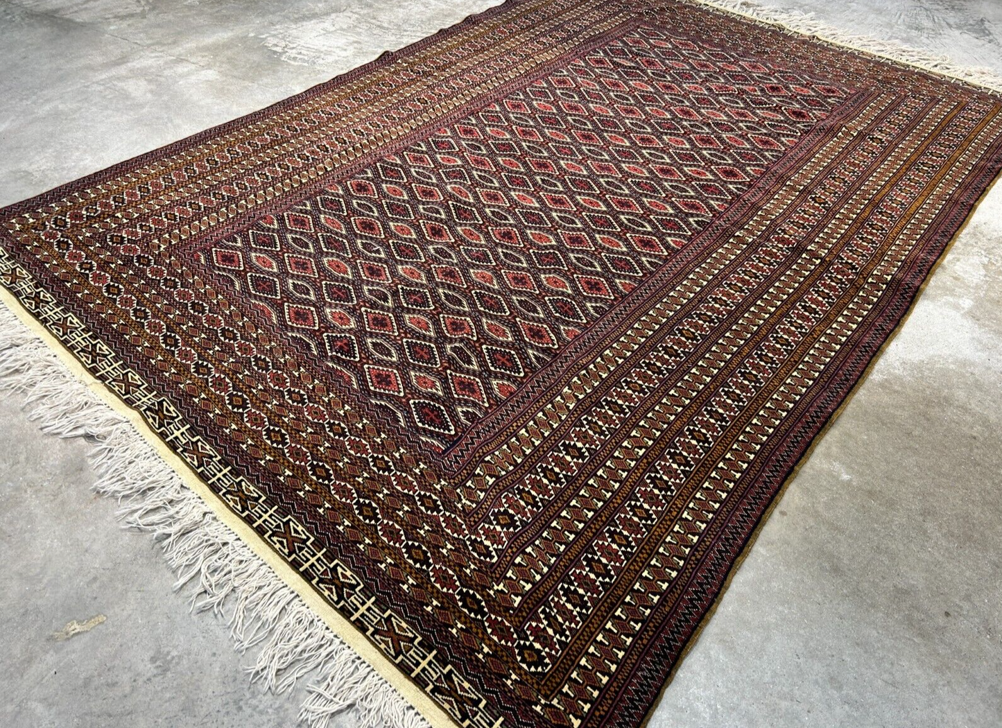 6'3"x9'2" Hand-Knotted 100% Wool Carpet - Bokhara Area Rug