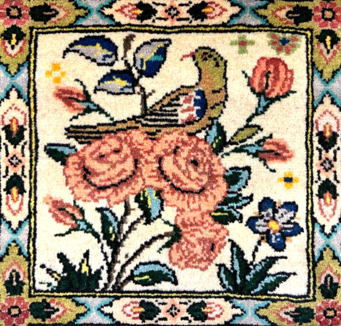 3'5"x5'2" Hand-Knotted 100% Lamb Wool Bakhtiarie Carpet - Area Rug