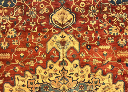 11'11"x15'5" Hand-Knotted 100% Wool Pile Herize Area Rug - Carpet