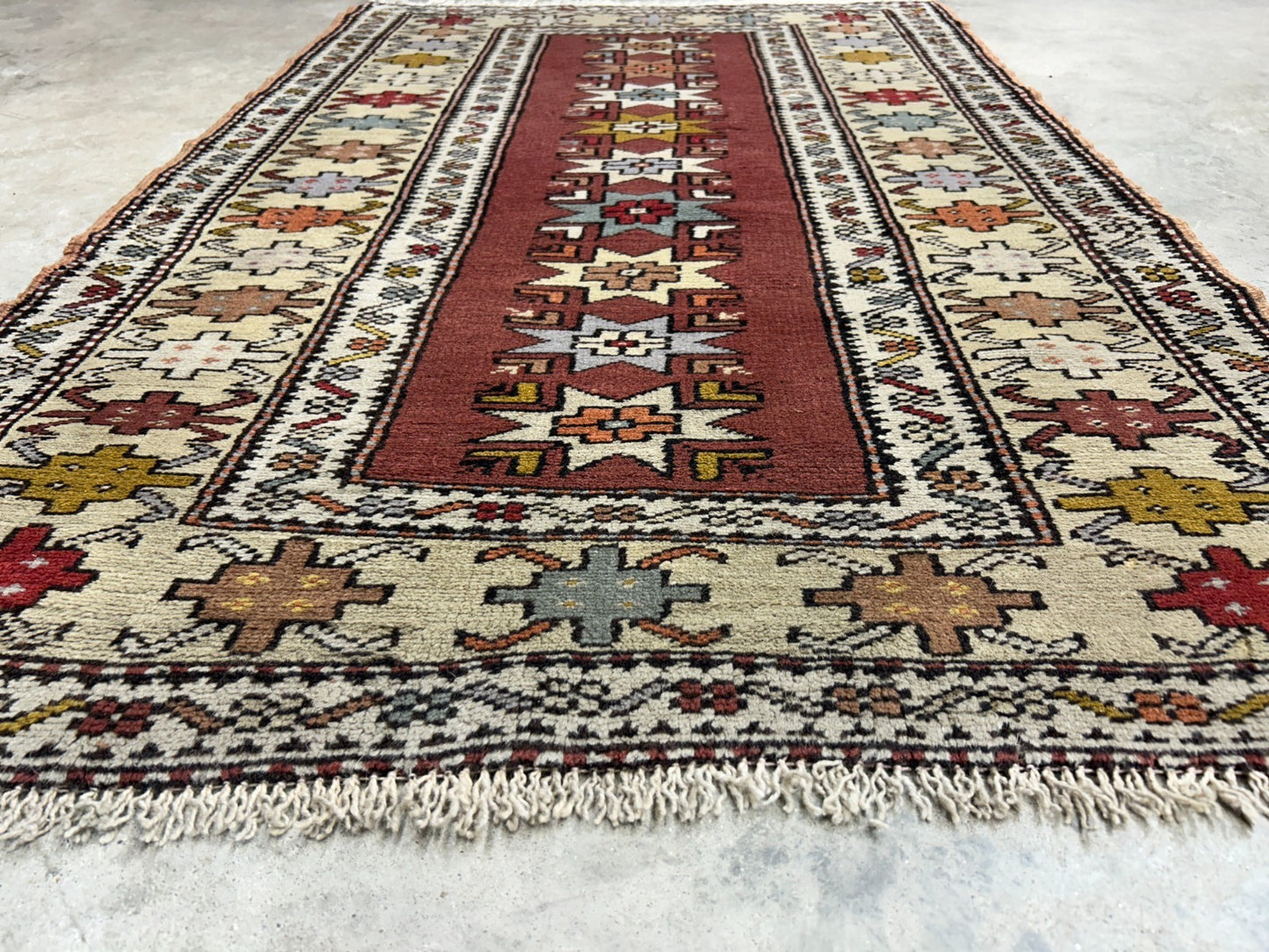 3'x5' Antique Hand-Knotted 100% Wool Pile Caucasian Area Rug - Carpet