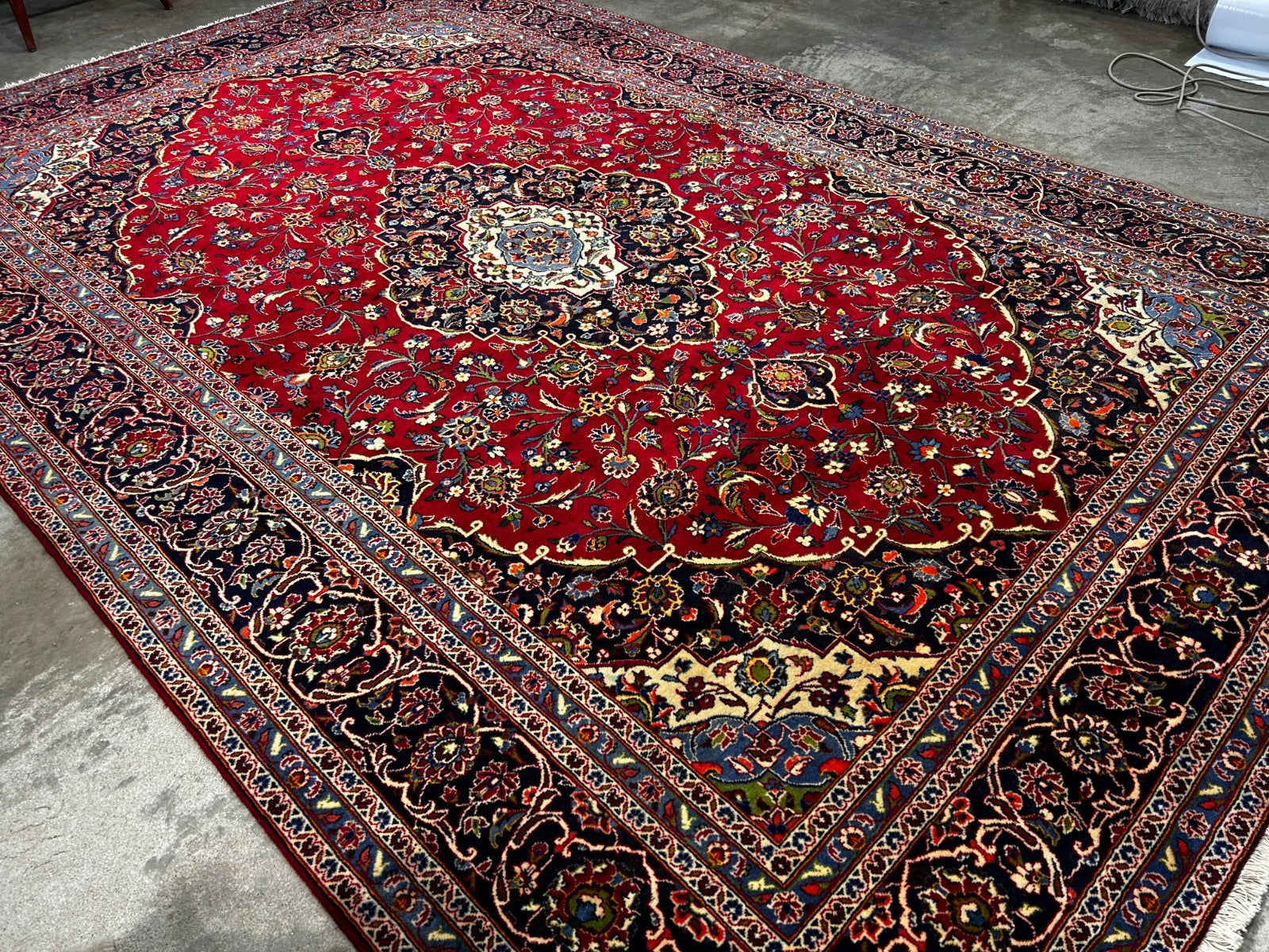 8'2"x12'4" Hand-Knotted 100% Wool Pile Kashane Area Rug - Carpet