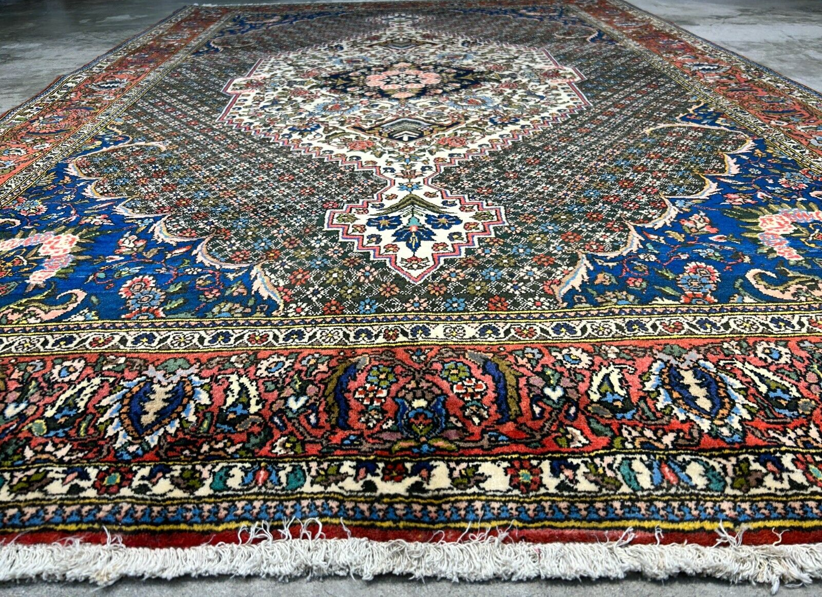 6'7"x9'9" Hand-Knotted 100% Wool Pile Bakhtiarie Carpet - Area Rug