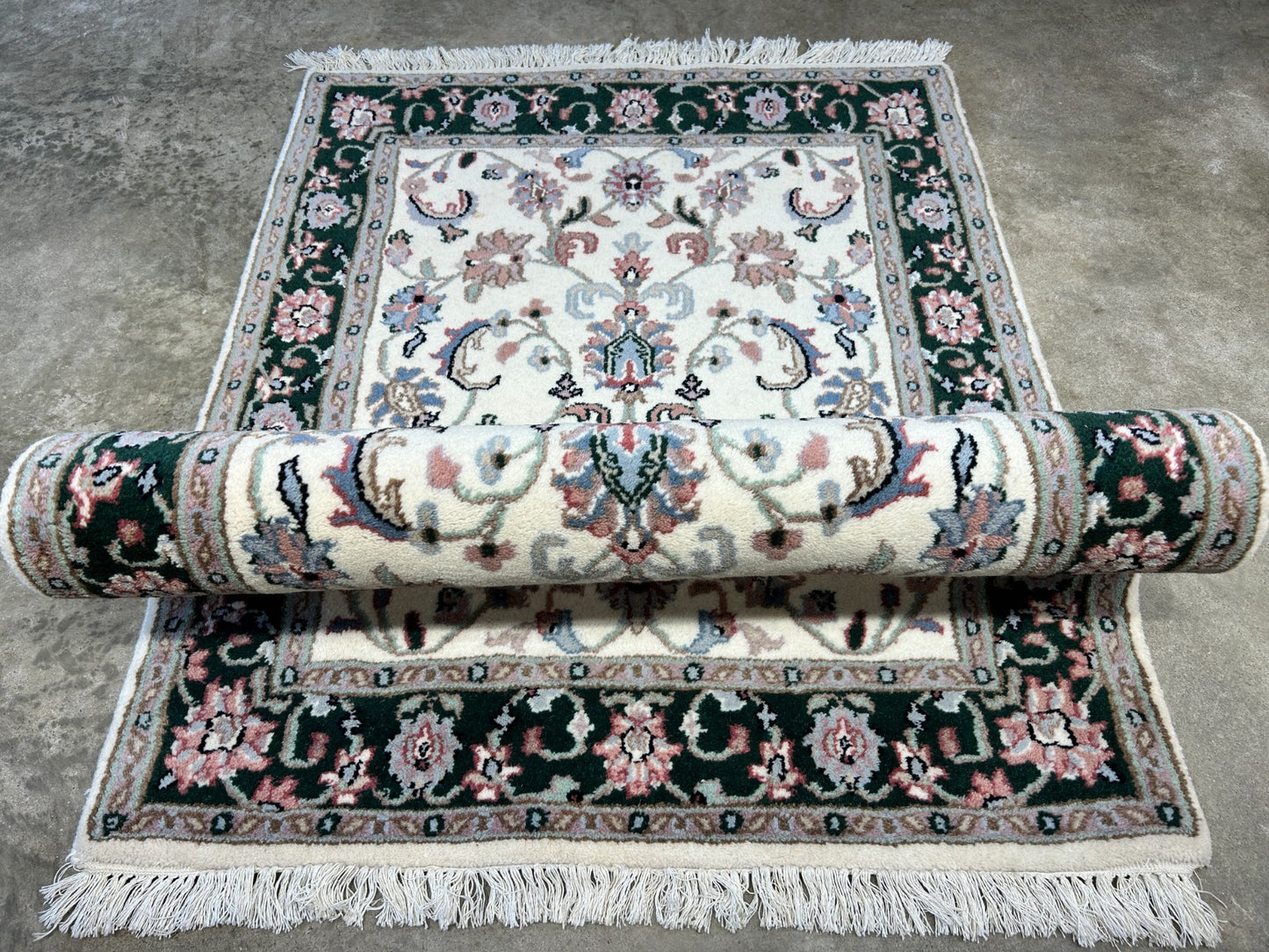 2'1"x5'1" Hand-Knotted 100% Wool Pile All-Over Area Rug