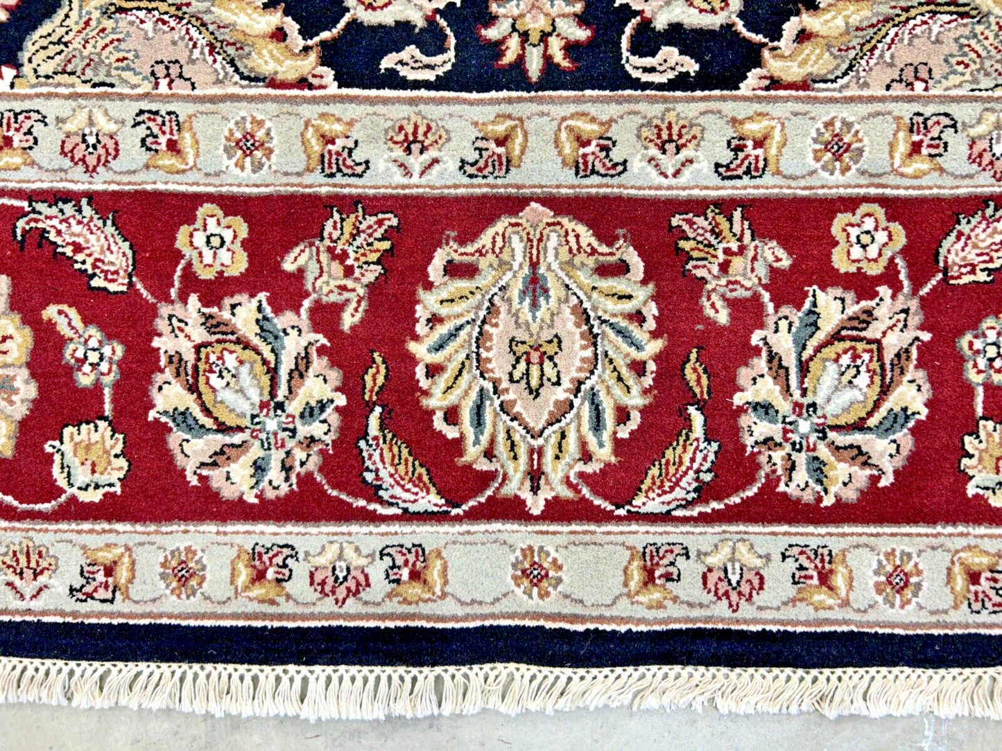 9' x 12' Hand-Knotted 100% Wool Carpet - Indian Agra Area Rug